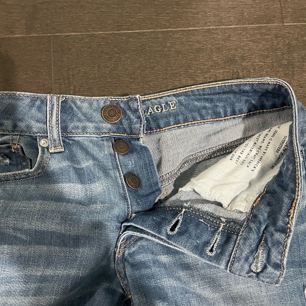 Distressed Blue Jeans - Picture 2 of 4